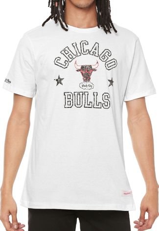 Camiseta Mitchell & Ness Chicago Bulls Off-White