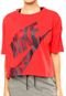 Camiseta Nike Sportswear Cropped Top Camo Vermelha - Marca Nike Sportswear