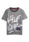 Camiseta Tommy Hilfiger Kids Menino Lettering Cinza - Marca Tommy Hilfiger Kids