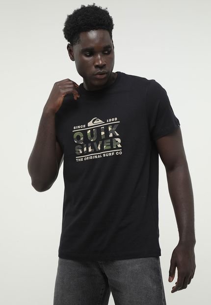 Camiseta Quiksilver Logo Print Preta - Marca Quiksilver
