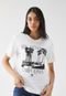 Camiseta Colcci Reta Estampada Off-White - Marca Colcci