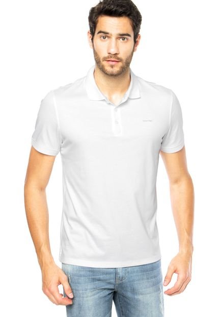 Camisa Polo Calvin Klein White Label  Branca - Marca Calvin Klein Jeans