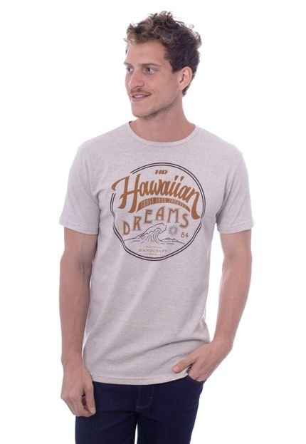 Camiseta HD Especial Alongada Vintage Bege - Marca HD Hawaiian Dreams