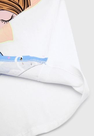 Pijama Kyly Longo Infantil Cisne Branco/Azul