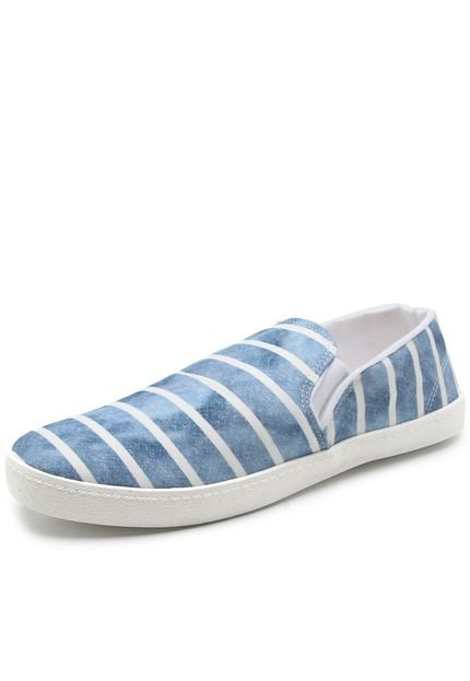 Slip On FiveBlu Listras Azul - Marca FiveBlu