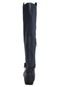 Bota Piccadilly Over Knee Flat Lycra Traseiro Metal Azul - Marca Piccadilly