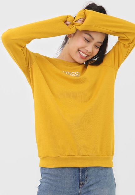 Blusa de Moletom Fechada Colcci Basic Amarelo - Marca Colcci