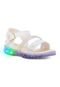 Kit Infantil Sandalia Papete LED e Bag Menina Funfy 2303A  Branco - Marca Funfy