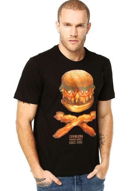 Camiseta Cavalera Burger Preta - Marca Cavalera