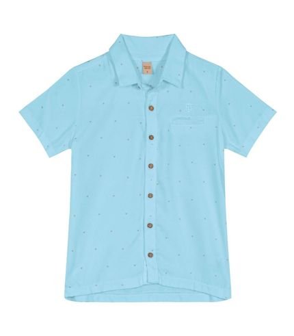 Camisa Infantil Masculina Viscose Dobby Trick Nick Azul - Marca Trick Nick