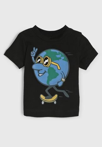 Camiseta Infantil GAP Planeta Preta