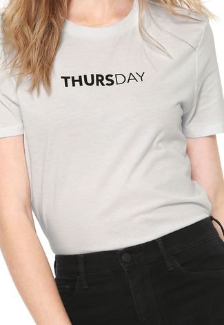 Camiseta Only Thursday Branca