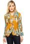 Blusa Manga Longa Facinelli by MOONCITY Floral Amarela - Marca Mooncity