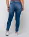 Calça Jeans Skinny Feminina Plus Size Cintura Alta Botões Barra 22280 Escura Consciência - Marca Consciência