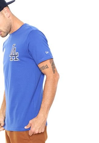 Camiseta New Era Logo Los Angeles Dodger Azul