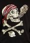Camiseta ...Lost Pirate Skull Preta - Marca ...Lost