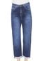 Calça Jeans Calvin Klein Jeans Reta Cropped Estonada Azul - Marca Calvin Klein Jeans