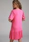 Vestido FiveBlu Curto Mangas Bufantes Rosa - Marca FiveBlu