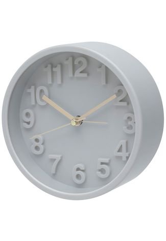 Relógio Despertador Fine Marble Cinza 13X5X13 Cm Urban