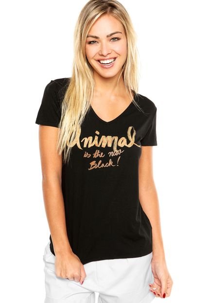 Camiseta Malwee Animal Preta - Marca Malwee
