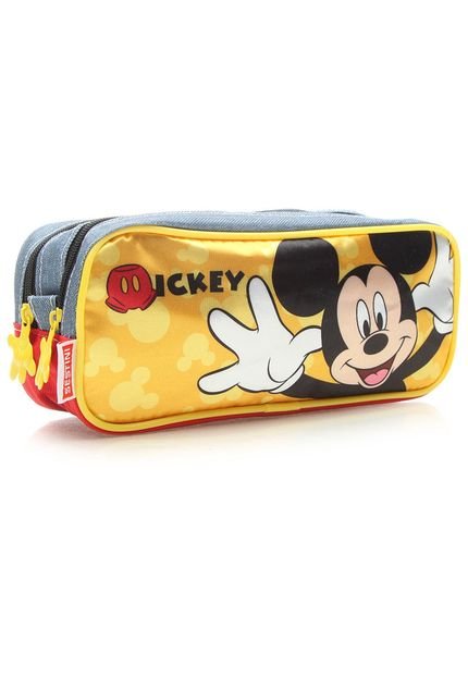 Estojo Infantil Sestini 2 Compartimentos 16Y Amarelo Mickey - Marca Sestini