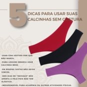 Kit 10 Calcinhas Sem Costura Tanga Corte Laser Não Marca  Preto - Marca Concept Lingerie