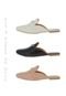 Mule Kit 3 Pares Sapato Sapatilha Bico Quadrado 132 Colorido - Marca ANA BRITO CALÇADOS