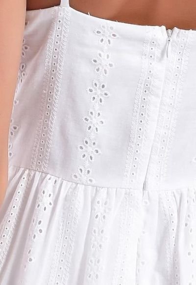 Vestido Broderie Blanco - Compra Ahora | Dafiti Chile