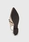 Sapatilha Slingback Anacapri Metalizada Dourada - Marca Anacapri