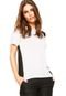 Blusa Manga Curta Calvin Klein Jeans Recortes Branco - Marca Calvin Klein