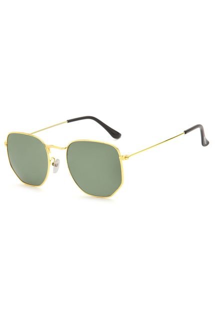 Óculos de Sol Khatto Redondo Verde/Dourado - Marca Khatto