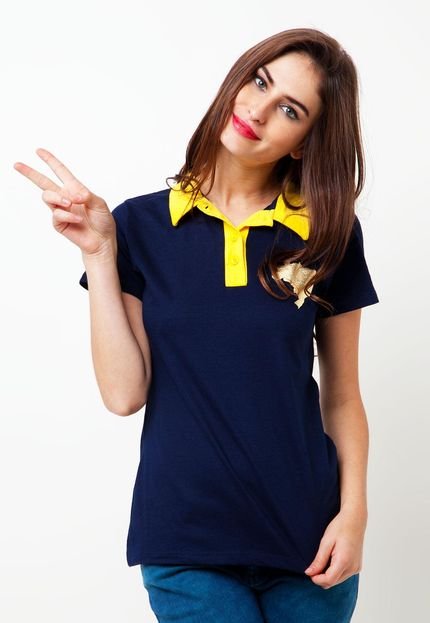 Camisa Polo Anna Flynn Team Azul - Marca Anna Flynn