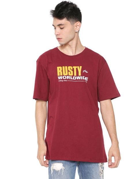Camiseta Rusty Half Past Gonetam Vinho - Marca Rusty