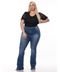 Calça Feminina Jeans com Elastano Plus Flare Razon Jeans Multicolorido - Marca Razon Jeans