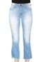Calça Jeans Sawary Cropped Flare Azul  - Marca Sawary