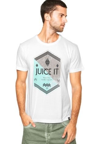 Camiseta Juice It Slim Corrosive Label Branca