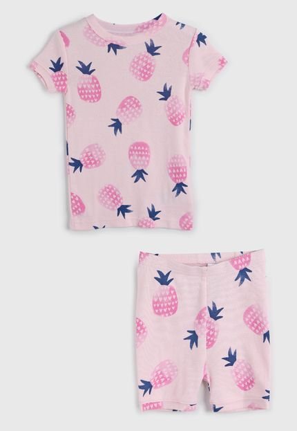 Pijama Infantil GAP Curto Full Print Rosa - Marca GAP
