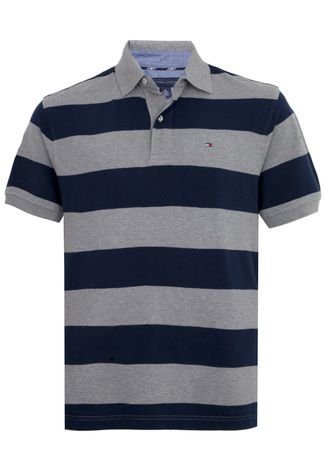 Camisa Polo Tommy Hilfiger Style Cinza