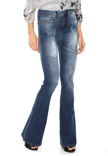 Calça Jeans Guess High Flare Azul - Marca Guess