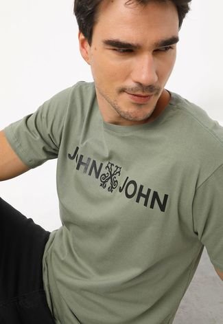 Camiseta John John Logo Verde - Compre Agora