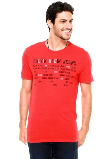 Camiseta Calvin Klein Jeans Like Vermelha - Marca Calvin Klein Jeans