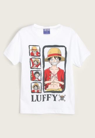 Camiseta Infantil Brandili One Piece Branca