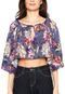 Blusa Cropped Lucy in The Sky Ciganinha Azul - Marca Lucy in The Sky