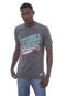 Camiseta Mitchell & Ness Estampada Diagonal Sweep Branding Cinza - Marca Mitchell & Ness