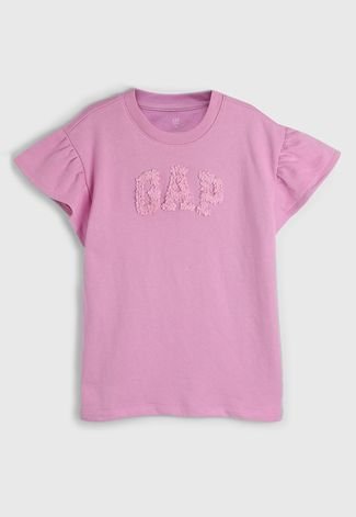 Camiseta GAP Bordado Rosa