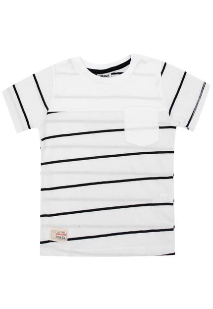 Camiseta Trick Listras Branca - Marca Trick