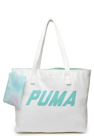 Bolsa Puma Prime Large Shopper P Branca/Verde