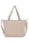 Bolsa Kipling Shopper Combo S Latte Silver Bege - Marca Kipling