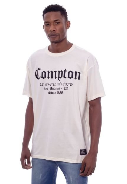 Camiseta Starter Estampada Compton Off Whte - Marca S Starter