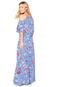 Vestido Ciganinha Malwee Longo Floral Azul - Marca Malwee